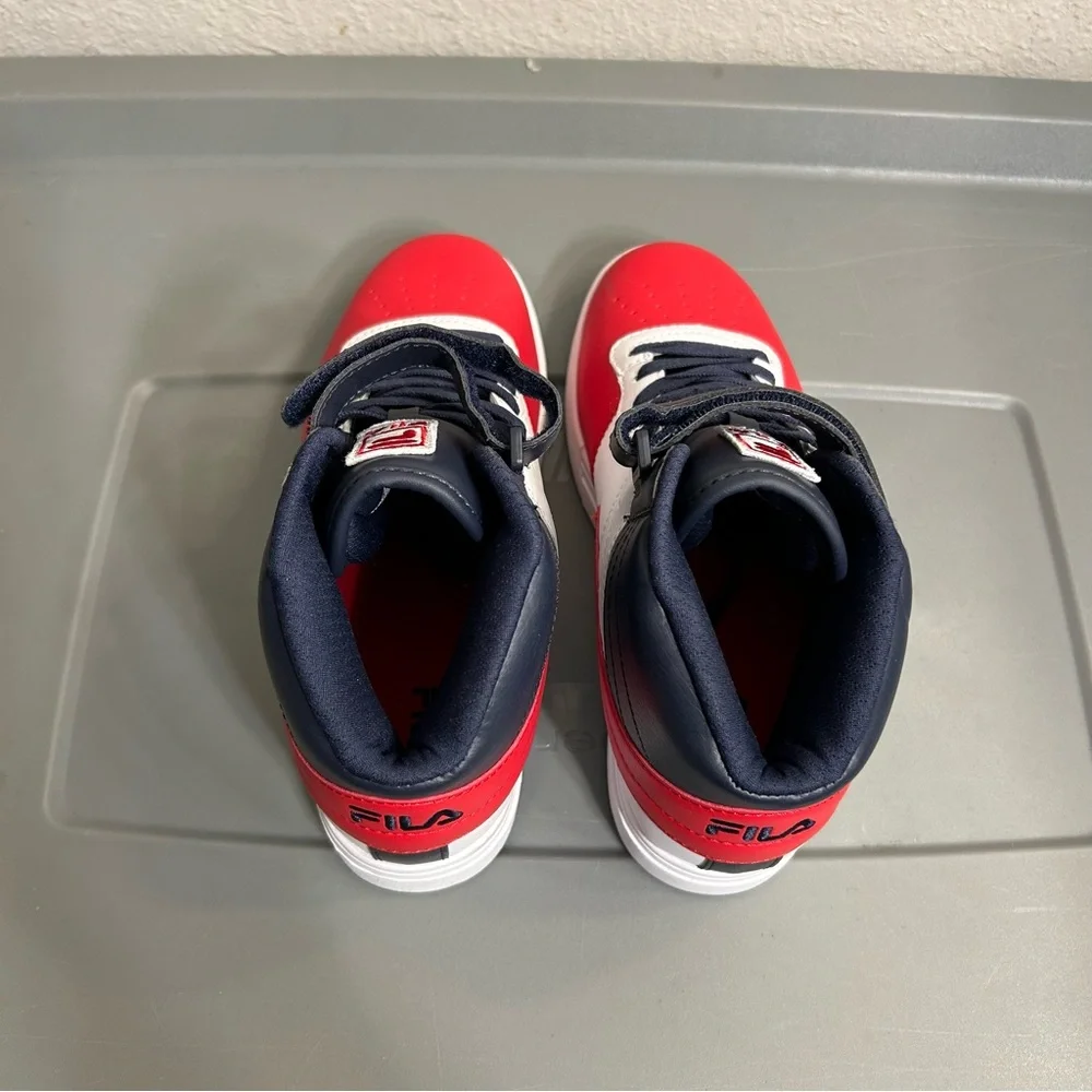 Fila Red and Blue High-Top Sneakers
